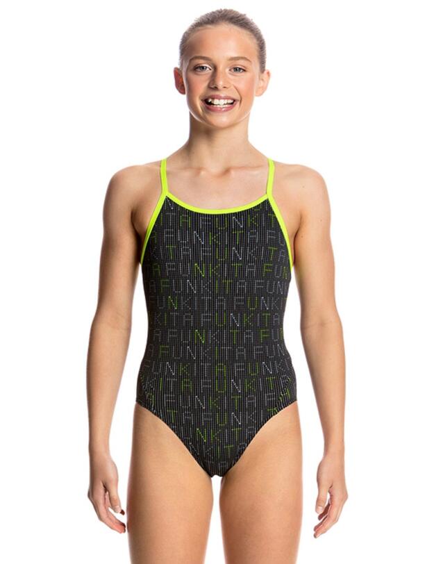 FS11G01642 Funkita Girls Diamond Back One Piece Swimsuit - FS11G01642 Binary Babe