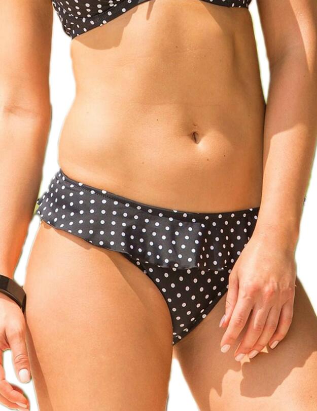 Pour Moi Hot Spots Frill Bikini Brief Black