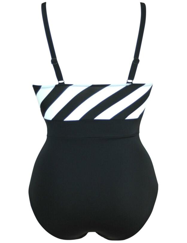 23006 Pour Moi High Line Control Swimsuit - 23006 Black/White