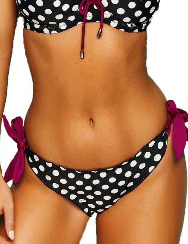 68004 Pour Moi? Starboard Tie Side Bikini Brief - 68004 Black/Purple