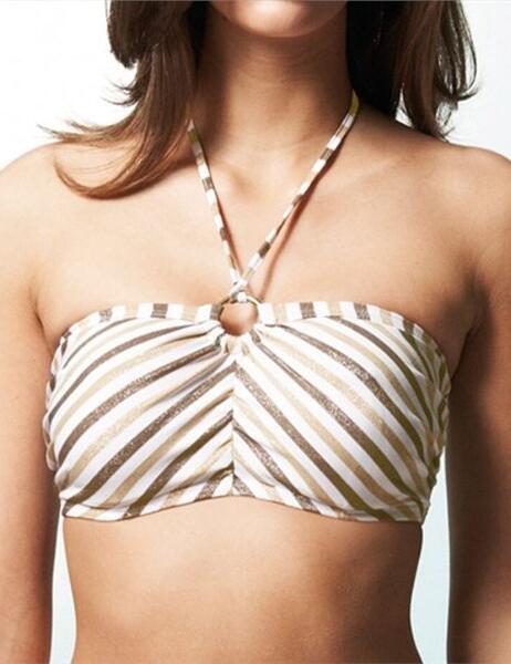 9851 Freya Liquid Gold Bandeau Bikini top SAVE 70% - 9851 Caramel 