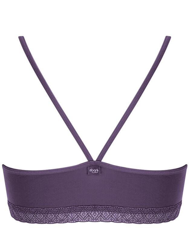 10162957 Sloggi EverNew Lace Crop Bra Top - 10162957 Dark Purple