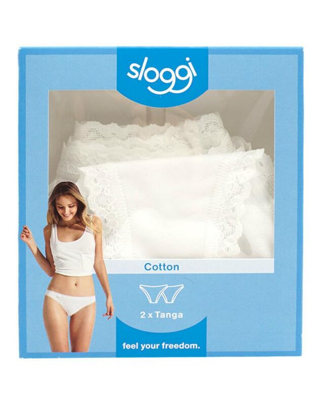 10184032 Sloggi Everyday Tanga Briefs 2 Pack - 10184032 White