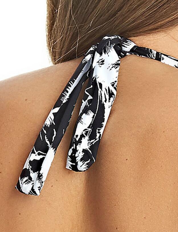 4022 Freya Palm Haze Underwired Banded Halterneck Bikini Top - 4022 Monochrome