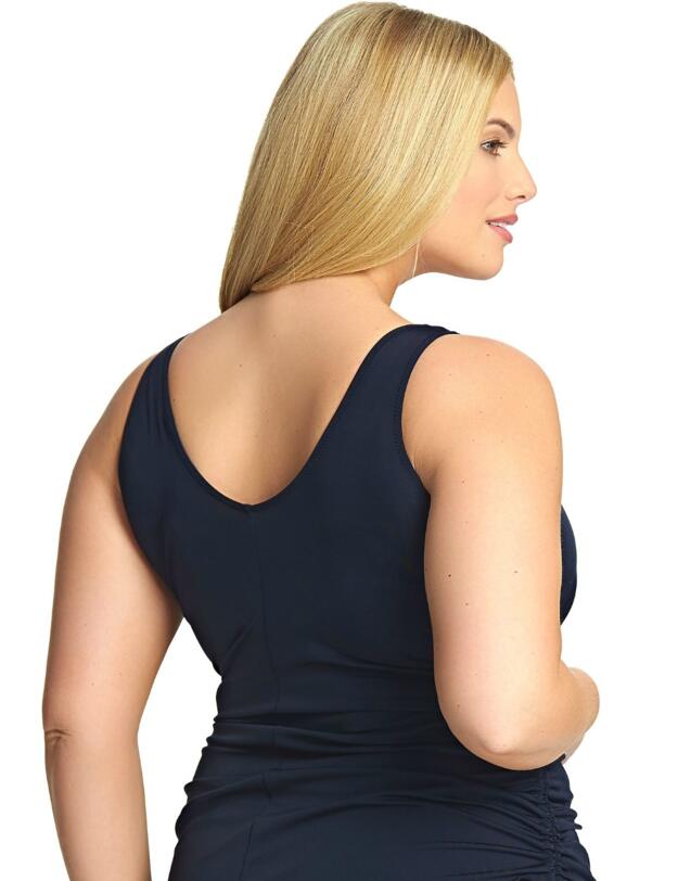 7072 Elomi Abstract Moulded Tankini Top With Adjustable Sides - 7072 Black