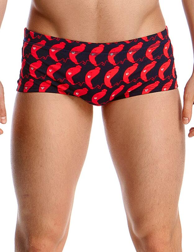 Funky Trunks Mens The Great Sausage Run Swim Trunk The Great Sausage Run