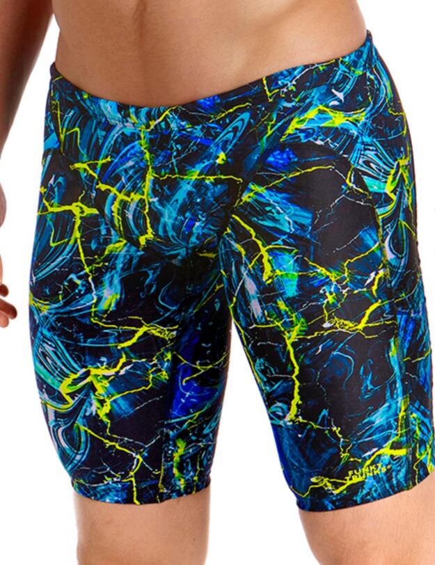 FT37M01986 Funky Trunks Mens Midnight Marble Training Jammers - FT37M01986 Midnight Marble
