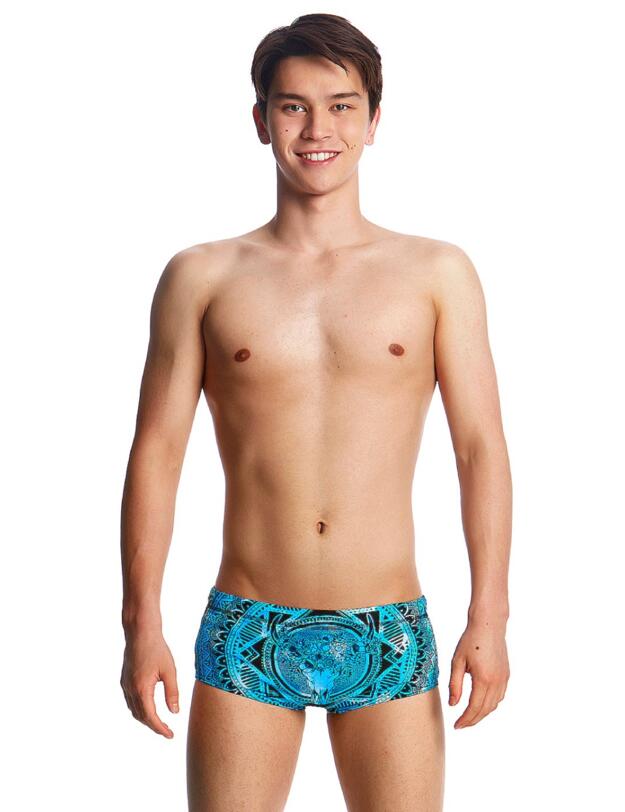 FT32B01968 Funky Trunks Boys Holy Cow Classic Swim Trunks - FT32B01968 Holy Cow