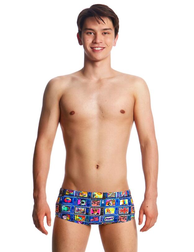 FT32B02008 Funky Trunks Boys Square Eyes Classic Swim Trunks - FT32B02008 Square Eyes