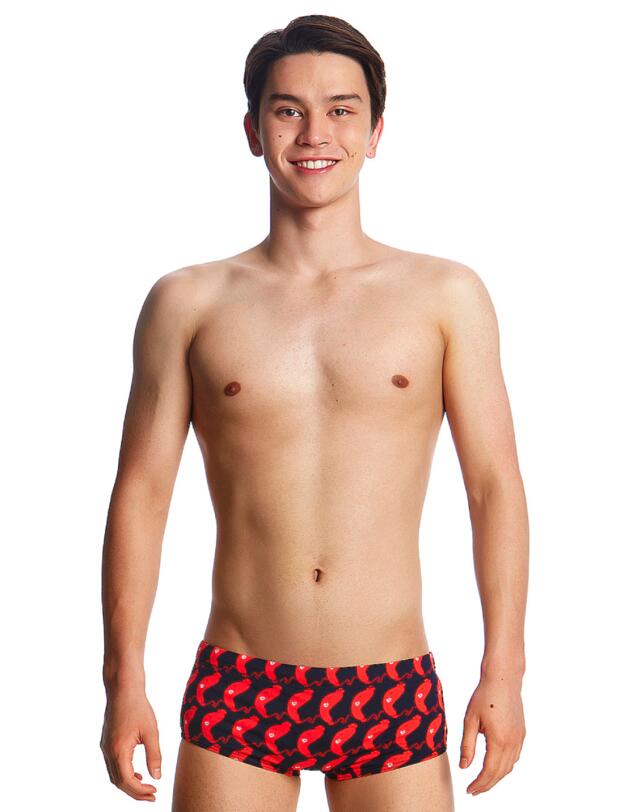 FT32B02007 Funky Trunks Boys The Great Sausage Run Classic Swim Trunks - FT32B02007 The Great Sausage Run