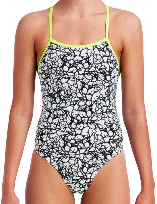 FKS001L01966 Funkita Ladies Tie Me Tight One Piece Swimsuit - FKS001L01966 Bleached Coral