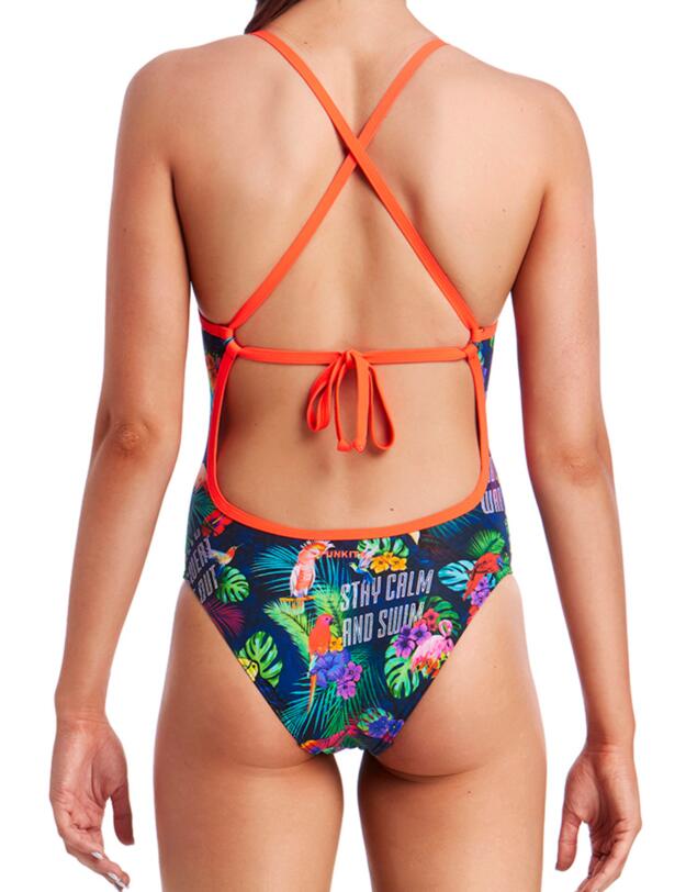 FKS001L01978 Funkita Ladies Tie Me Tight One Piece Swimsuit - FKS001L01978 Tropic Tag