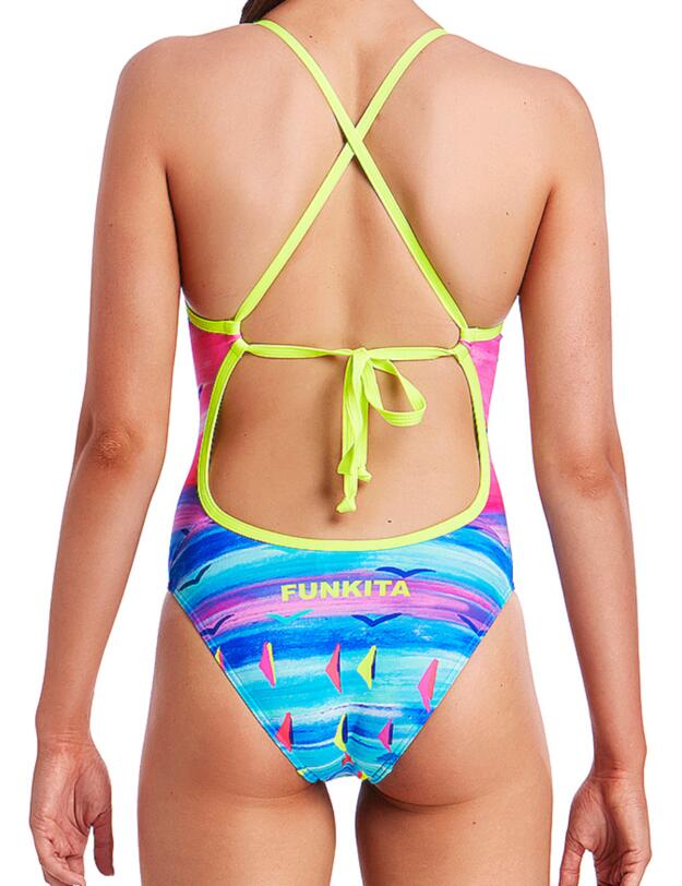 FKS001L02003 Funkita Ladies Tie Me Tight One Piece Swimsuit - FKS001L02003 Regatta Royale