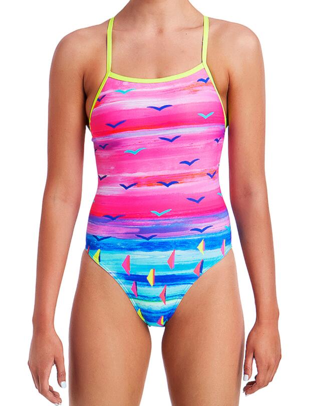 FKS001L02003 Funkita Ladies Tie Me Tight One Piece Swimsuit - FKS001L02003 Regatta Royale