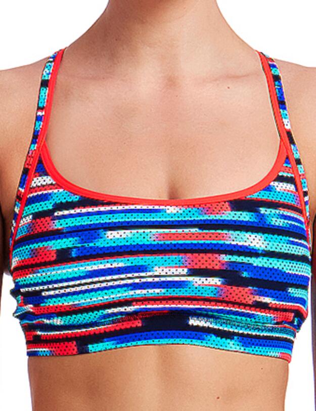 FS02L01971 Funkita Ladies Meshed Up Sports Bikini Top - FS02L01971 Meshed Up