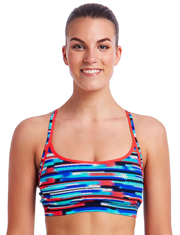 FS02L01971 Funkita Ladies Meshed Up Sports Bikini Top - FS02L01971 Meshed Up