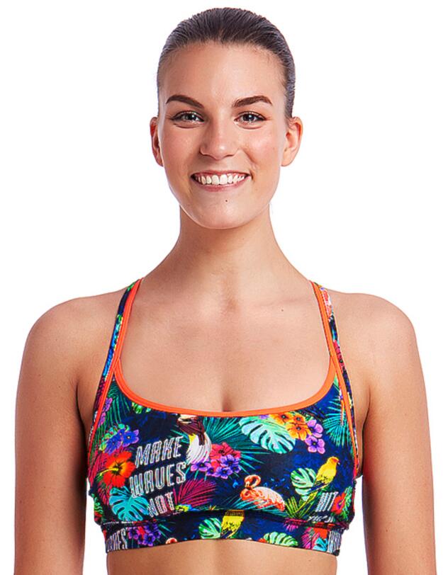 FS02L01978 Funkita Ladies Tropic Tag Sports Bikini Top - FS02L01978 Tropic Tag