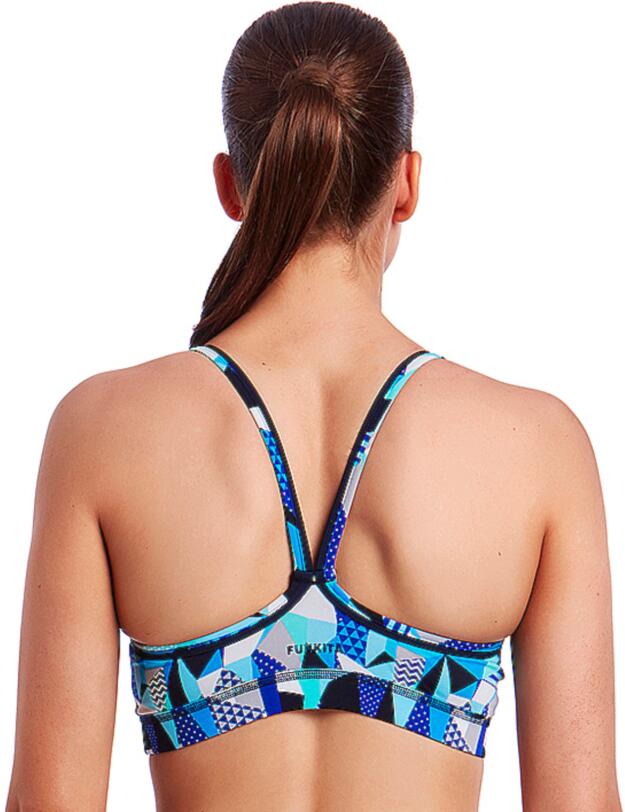 FS02L01992 Funkita Ladies Crack Attack Sports Bikini Top - FS02L01992 Crack Attack