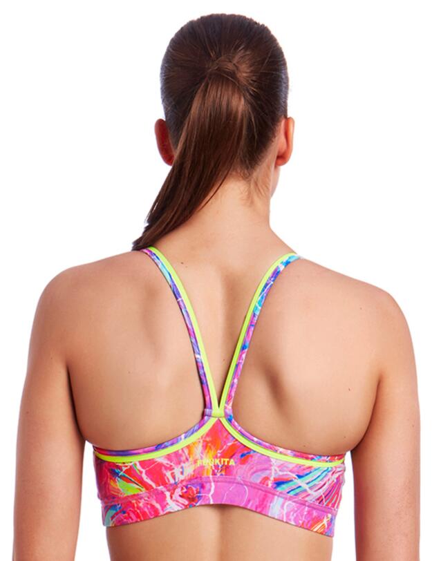 FS02L01995 Funkita Ladies Kaleidocolour Sports Bikini Top - FS02L01995 Kaleidocolour