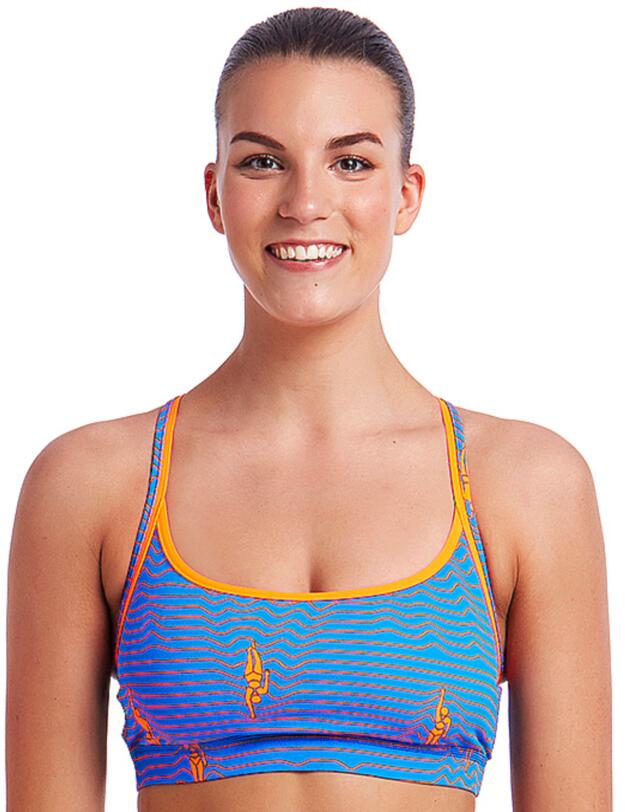 FS02L02000 Funkita Ladies Ocean Swim Sports Bikini Top - FS02L02000 Ocean Swim