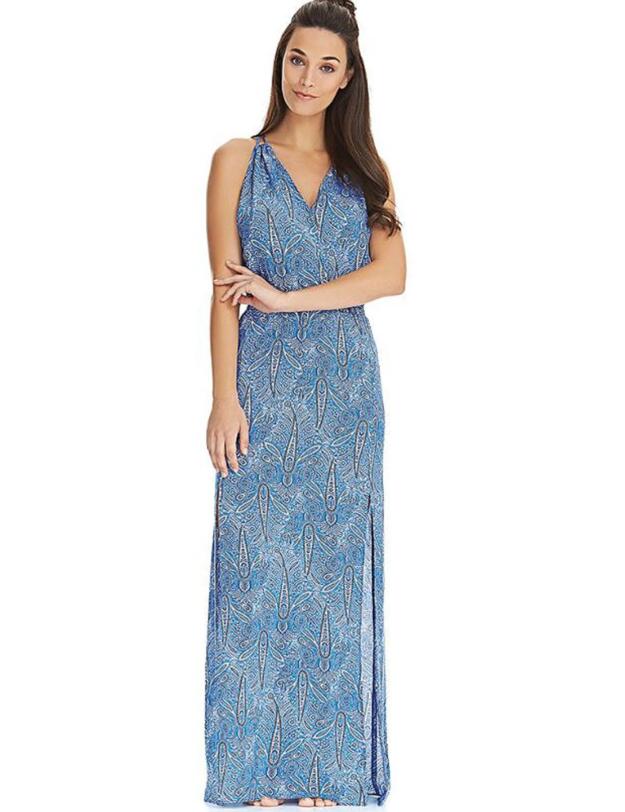 4477 Freya Summer Tide Maxi Beach Dress - 4477 Denim