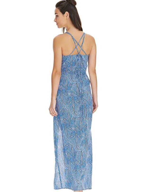 4477 Freya Summer Tide Maxi Beach Dress - 4477 Denim