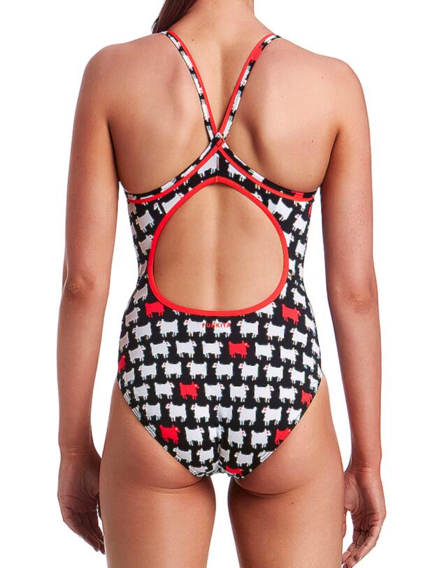 FS11L01973 Funkita Ladies Angry Ram Diamond Back One Piece Swimsuit - FS11L01973 Angry Ram