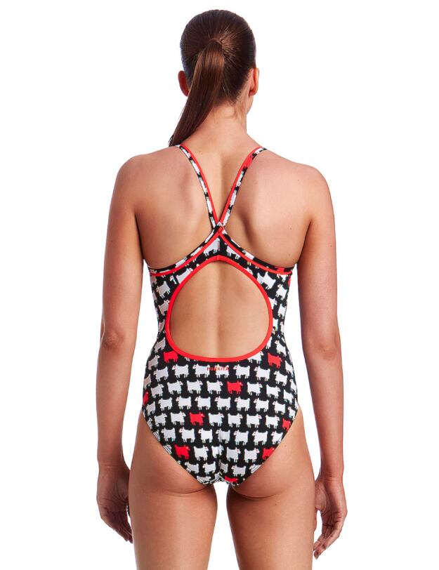 FS11L01973 Funkita Ladies Angry Ram Diamond Back One Piece Swimsuit - FS11L01973 Angry Ram