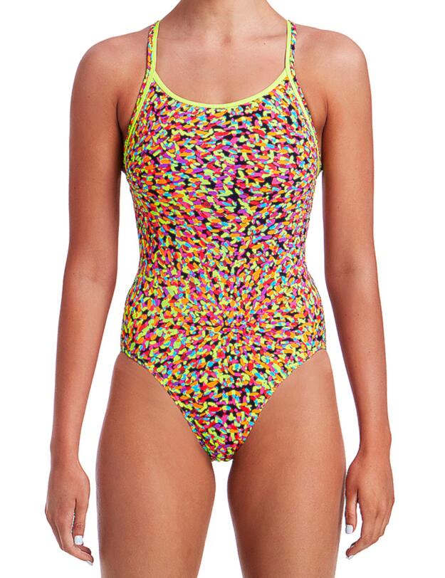 FS11L01977 Funkita Ladies Fireworks Diamond Back One Piece Swimsuit - FS11L01977 Fireworks