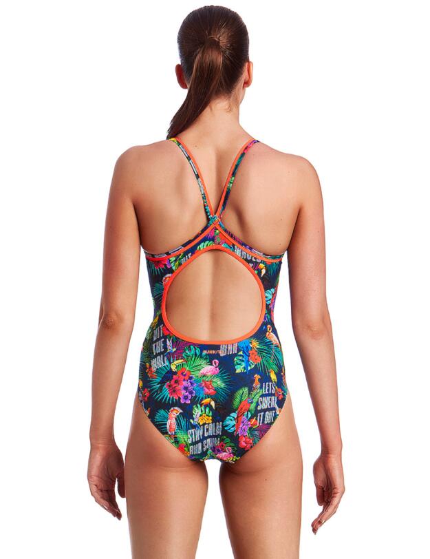 FS11L01978 Funkita Ladies Tropic Tag Diamond Back One Piece Swimsuit - FS11L01978 Tropic Tag