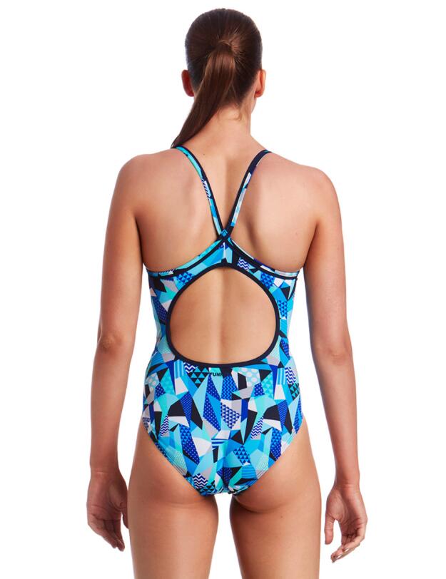 FS11L01992 Funkita Ladies Crack Attack Diamond Back One Piece Swimsuit - FS11L01992 Crack Attack