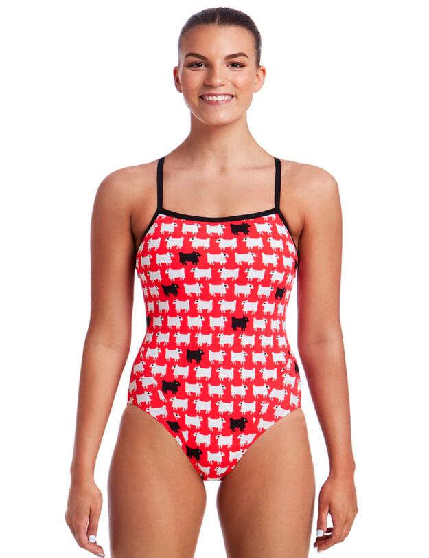FS15L01972 Funkita Ladies Single Strap One Piece Swimsuit - FS15L01972 Black Sheep