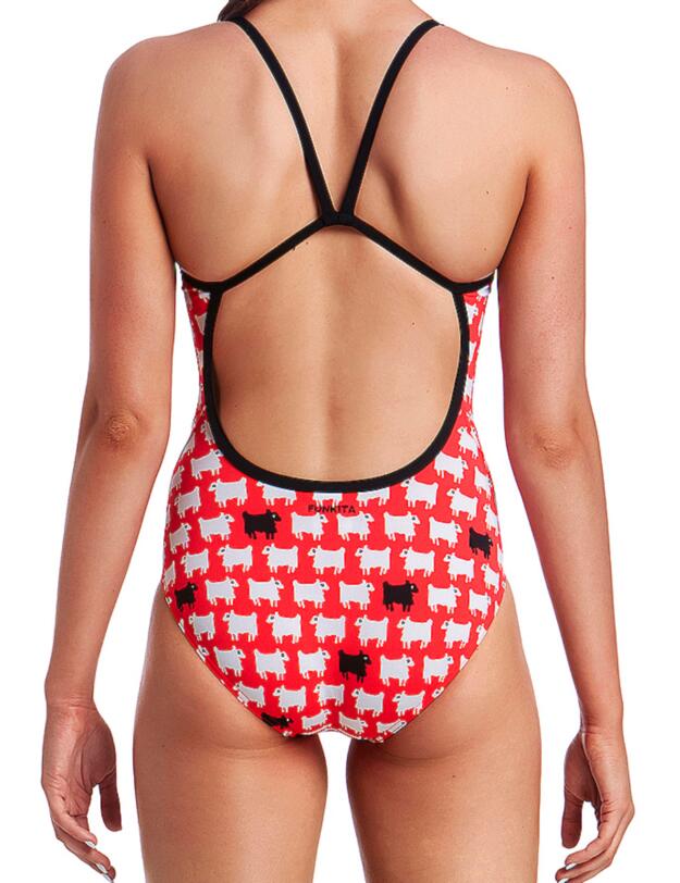 FS15L01972 Funkita Ladies Single Strap One Piece Swimsuit - FS15L01972 Black Sheep