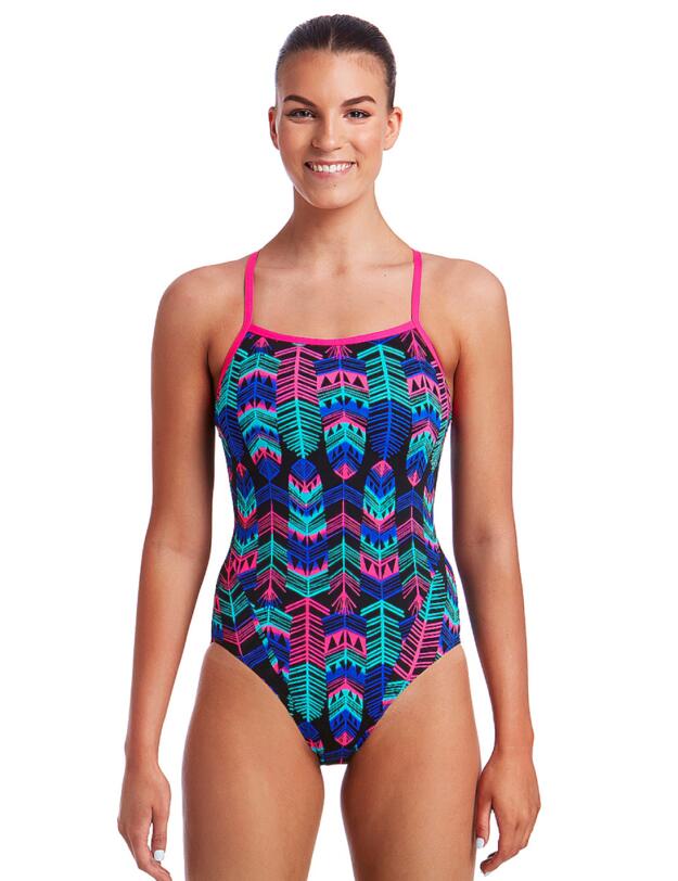 FS15L01975 Funkita Ladies Feather Duster Single Strap One Piece Swimsuit - FS15L01975 Feather Duster