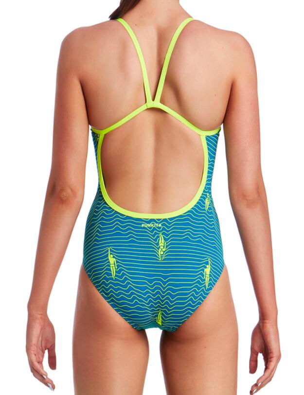 FS15L02001 Funkita Ladies Single Strap One Piece Swimsuit - FS15L02001 Ripple Effect