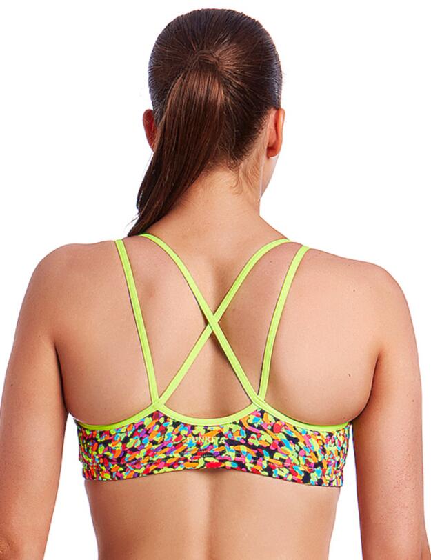 FS33L01977 Funkita Ladies Fireworks Criss Cross Bikini Top - FS33L01977 Fireworks