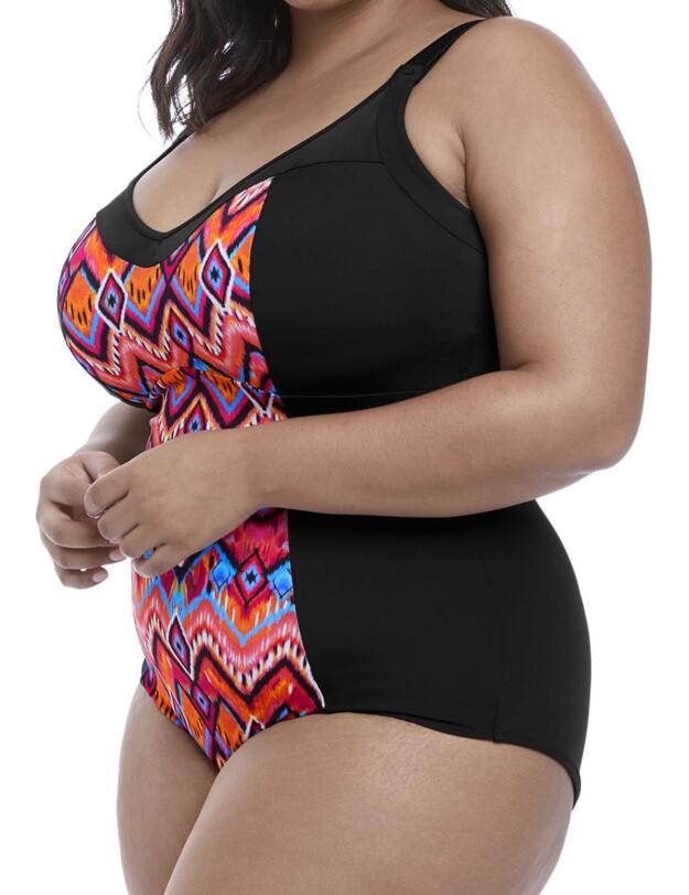 7570 Elomi Tribe Vibe Moulded Swimsuit  - 7570 Flame