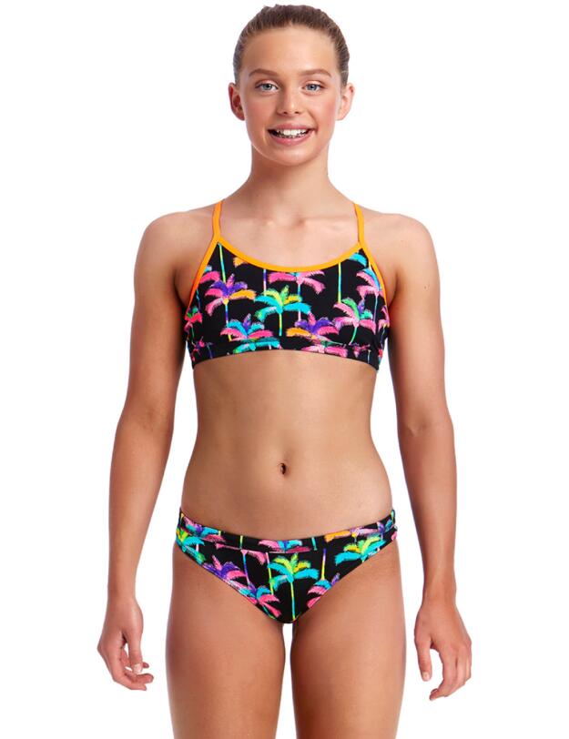  Funkita Girls Palm Drive Racerback Two Piece Bikini Set Palm Drive