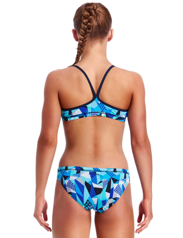 Funkita Girls Crack Attack Racerback Two Piece Bikini Set Crack Attack