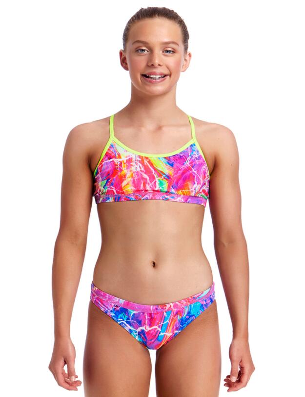 FS02G01995 Funkita Girls Kaleidocolour Racerback Bikini Set - FS02G01995 Kaleidocolour