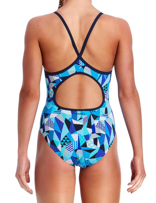 FS11G01992 Funkita Girls Crack Attack Diamond Back One Piece Swimsuit - FS11G01992 Crack Attack