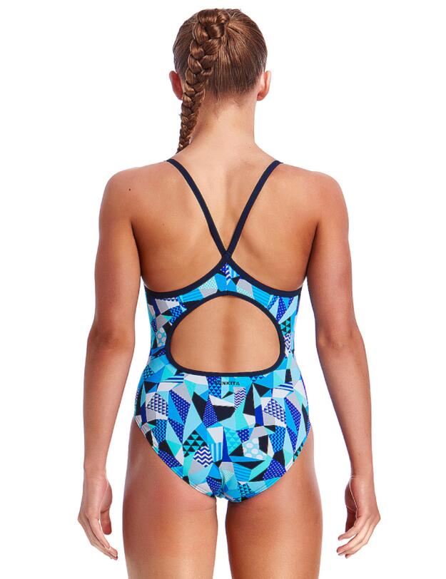 FS11G01992 Funkita Girls Crack Attack Diamond Back One Piece Swimsuit - FS11G01992 Crack Attack