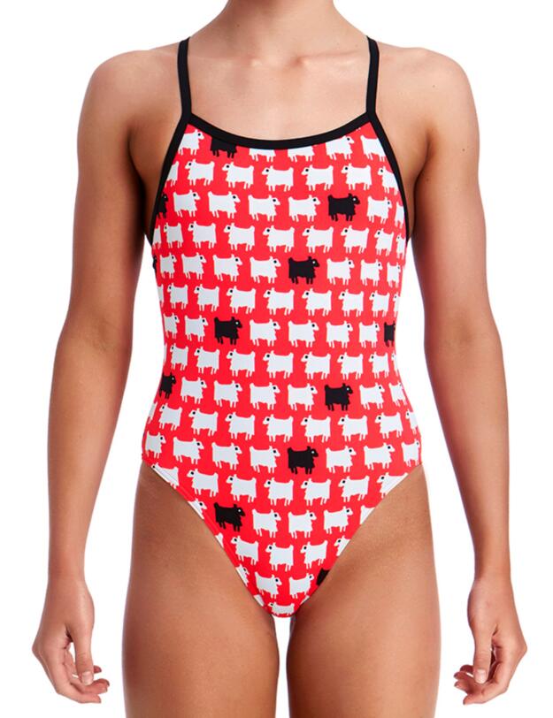 FS16G01972 Funkita Girls Black Sheep Single Strap One Piece Swimsuit - FS16G01972 Black Sheep