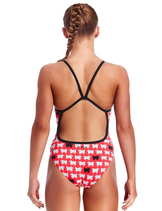 FS16G01972 Funkita Girls Black Sheep Single Strap One Piece Swimsuit - FS16G01972 Black Sheep