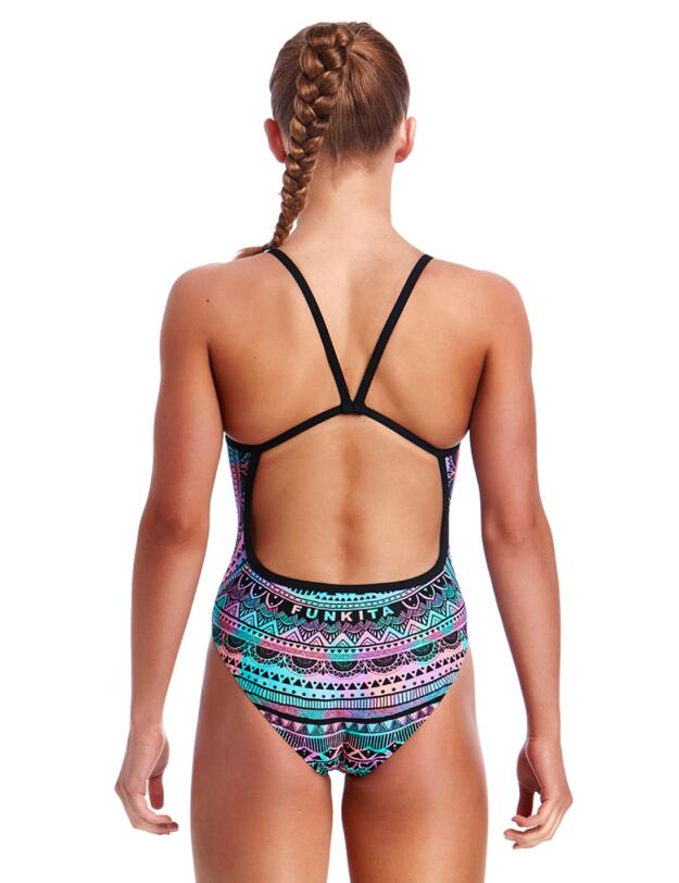 FS16G01970 Funkita Girls Crown Princess Single Strap One Piece Swimsuit - FS16G01970 Crown Princess