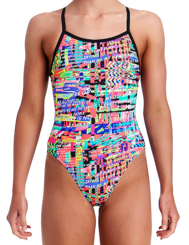 FS16G02002 Funkita Girls Full Metal Funky Single Strap One Piece Swimsuit - FS16G02002 Full Metal Funky