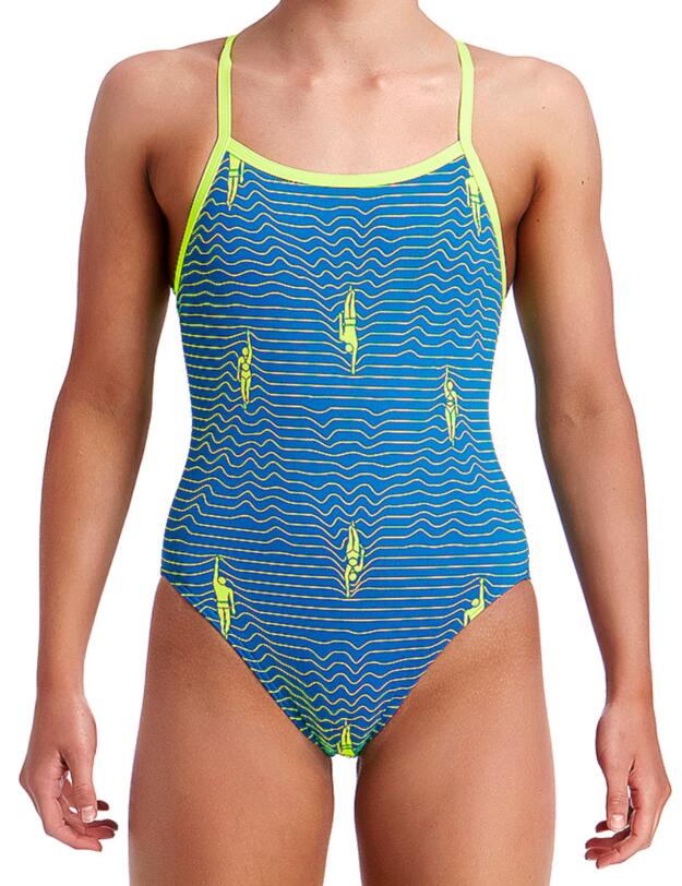FS16G02001 Funkita Girls Ripple Effect Single Strap One Piece Swimsuit - FS16G02001 Ripple Effect