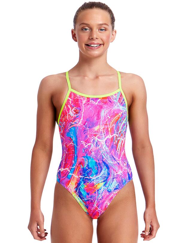 FS16G01995 Funkita Girls Kaleidocolour Single Strap One Piece Swimsuit - FS16G01995 Kaleidocolour