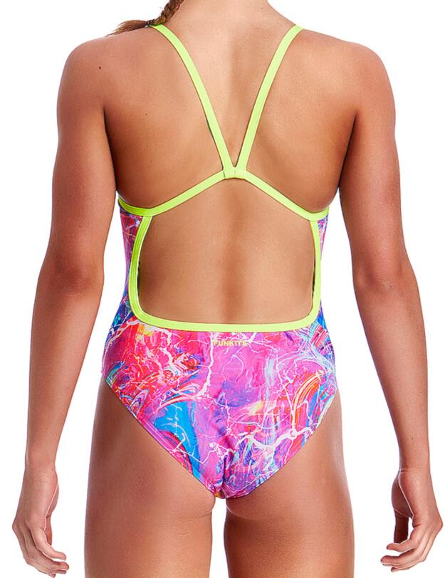 FS16G01995 Funkita Girls Kaleidocolour Single Strap One Piece Swimsuit - FS16G01995 Kaleidocolour