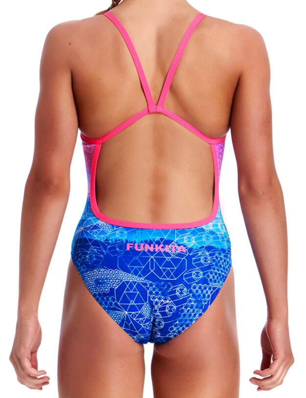 FS16G01974 Funkita Girls Mount Up Single Strap One Piece Swimsuit - FS16G01974 Mount Up
